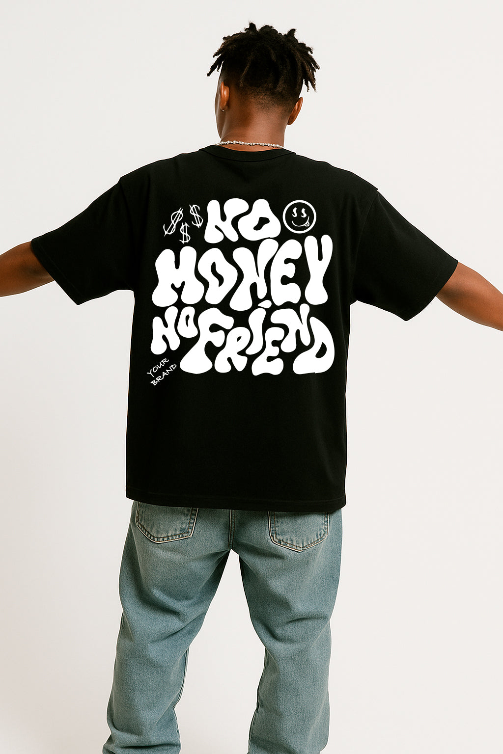 Camiseta “NO MONEY NO FRIEND” – Edición Urbana